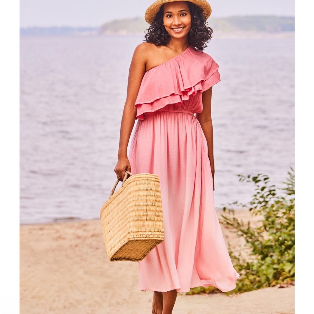 NWT Havana Elegant Pink One-Shoulder Ombre Dress